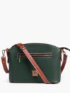 Army green dome cross-body bag