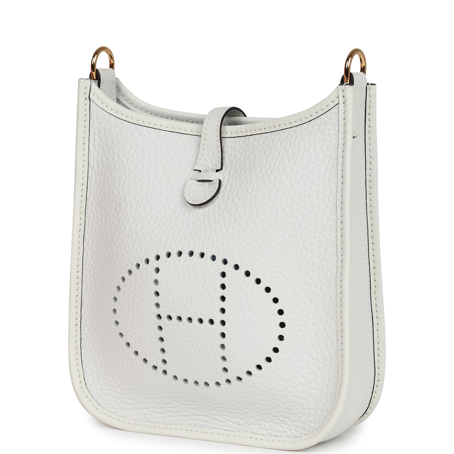 Hermes Evelyne TPM New White Clemence Gold Hardware - Image 5