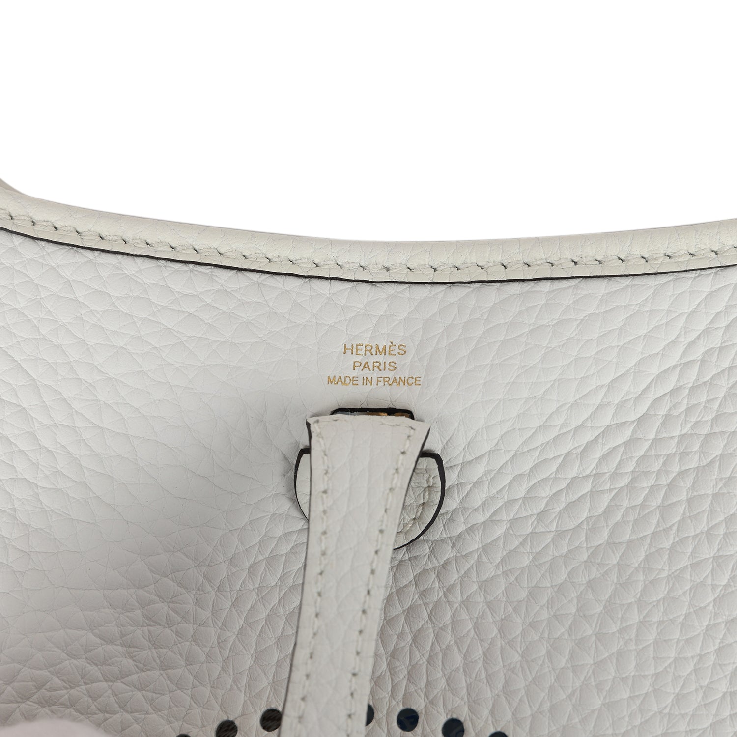 Hermes Evelyne TPM New White Clemence Gold Hardware - Image 7