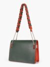 Army green loop strap shoulder bag