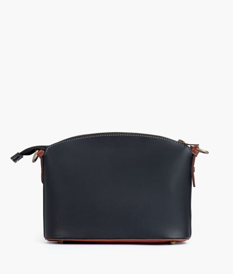Black and rust dome cross-body bag - Image 4