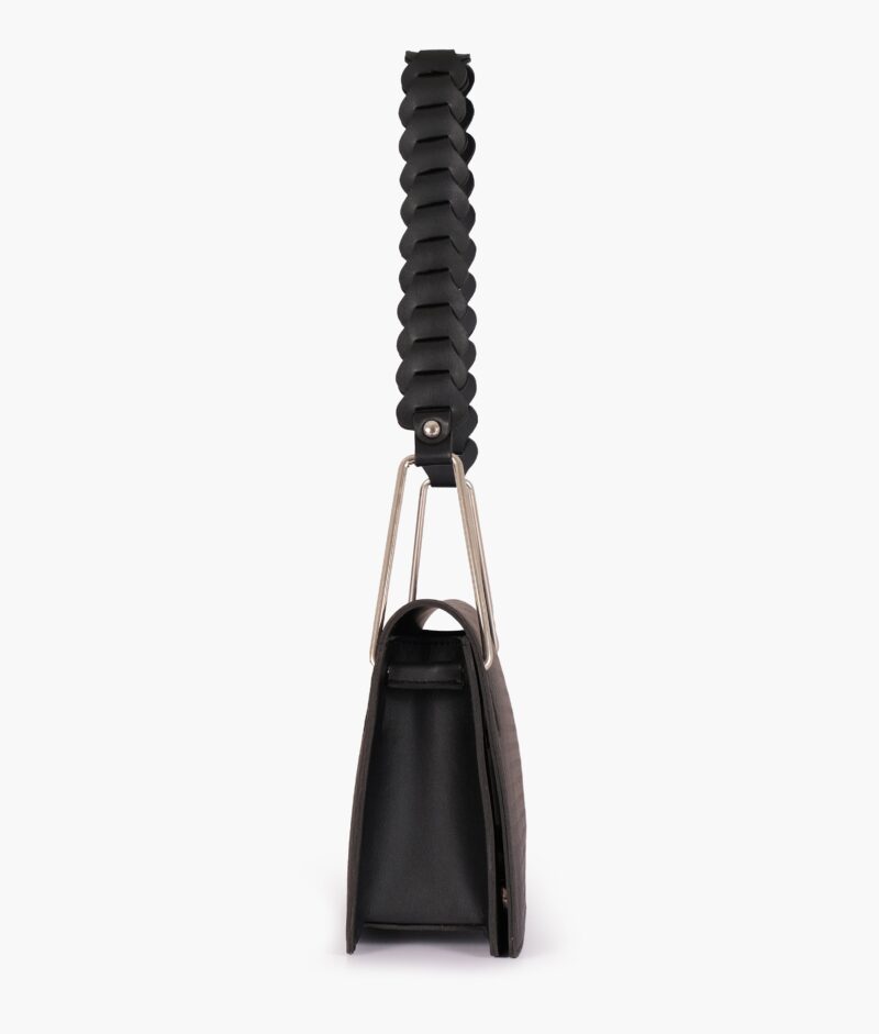 Black loop strap shoulder bag - Image 5