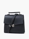 Black push-lock messenger bag