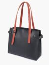 Black satchel tote bag